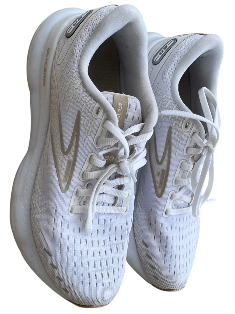 Brooks Glycerin 20 neutral running shoes white Size 7.5 - Picture 2 of 12
